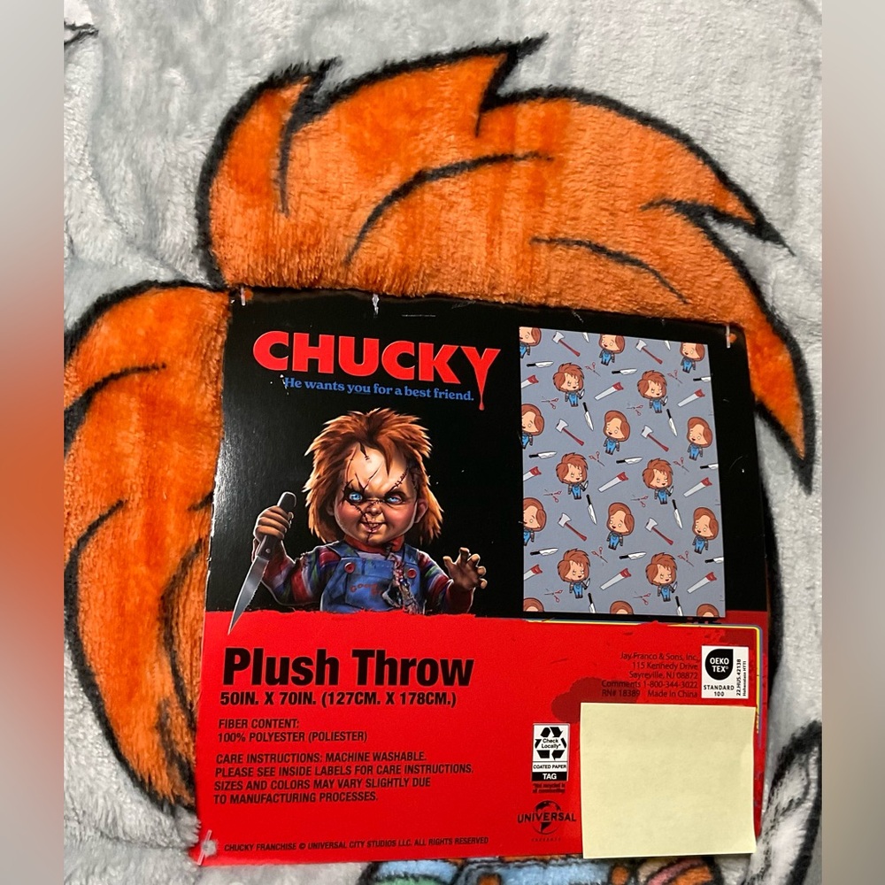 Chucky Plush Halloween Throw Blanket